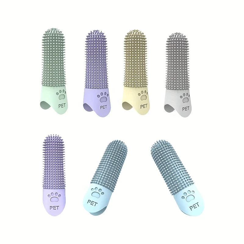 PetSmile 360° – Escova de Dedo de Silicone para Higiene Bucal de Cães e Gatos