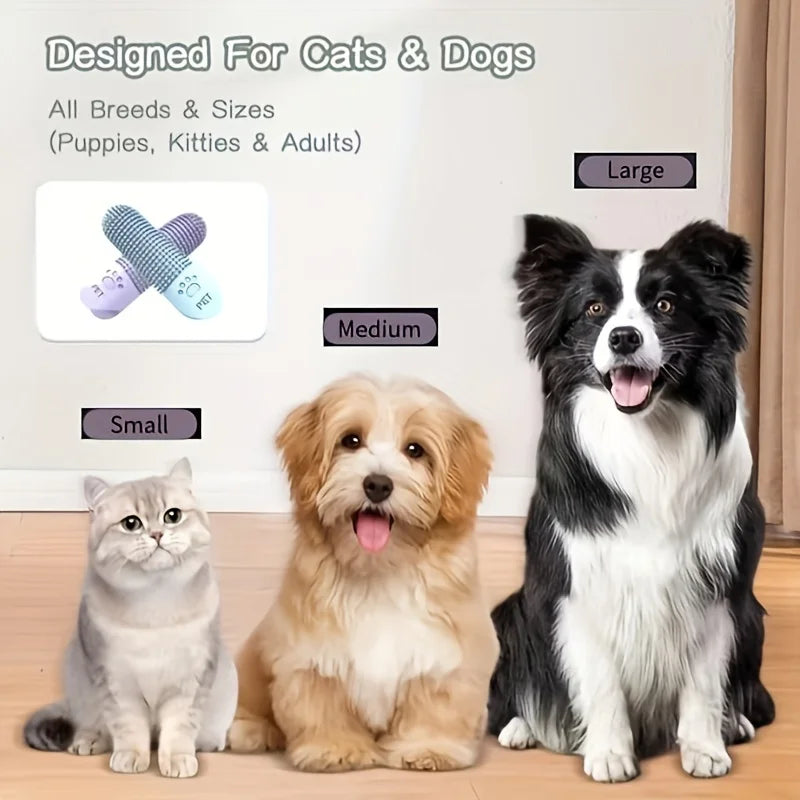 PetSmile 360° – Escova de Dedo de Silicone para Higiene Bucal de Cães e Gatos