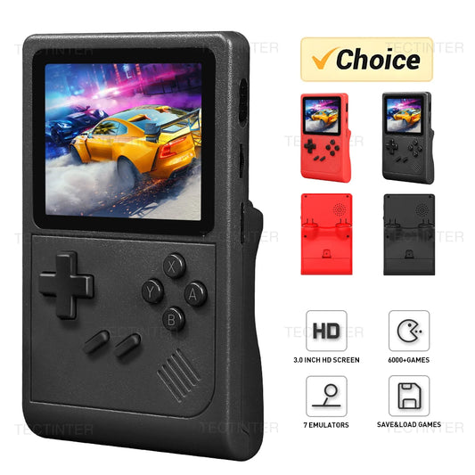 Handheld Game Console Player com 6000 Jogos - Sua Janela para a Nostalgia e Diversão!