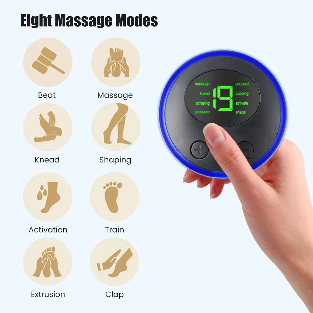 Massageador Elétrico Portátil-Mini portátil ems pescoço massageador elétrico maca de pescoço para alívio da dor muscular cervical e ombro relaxamento massagem remendo