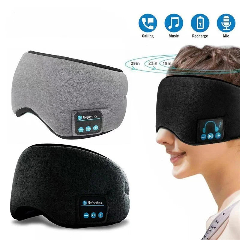 MaskSleep Bluetooth-Bluetooth dormir fones de ouvido máscara de olho sono fones de ouvido bluetooth bandana macio elástico confortável sem fio música